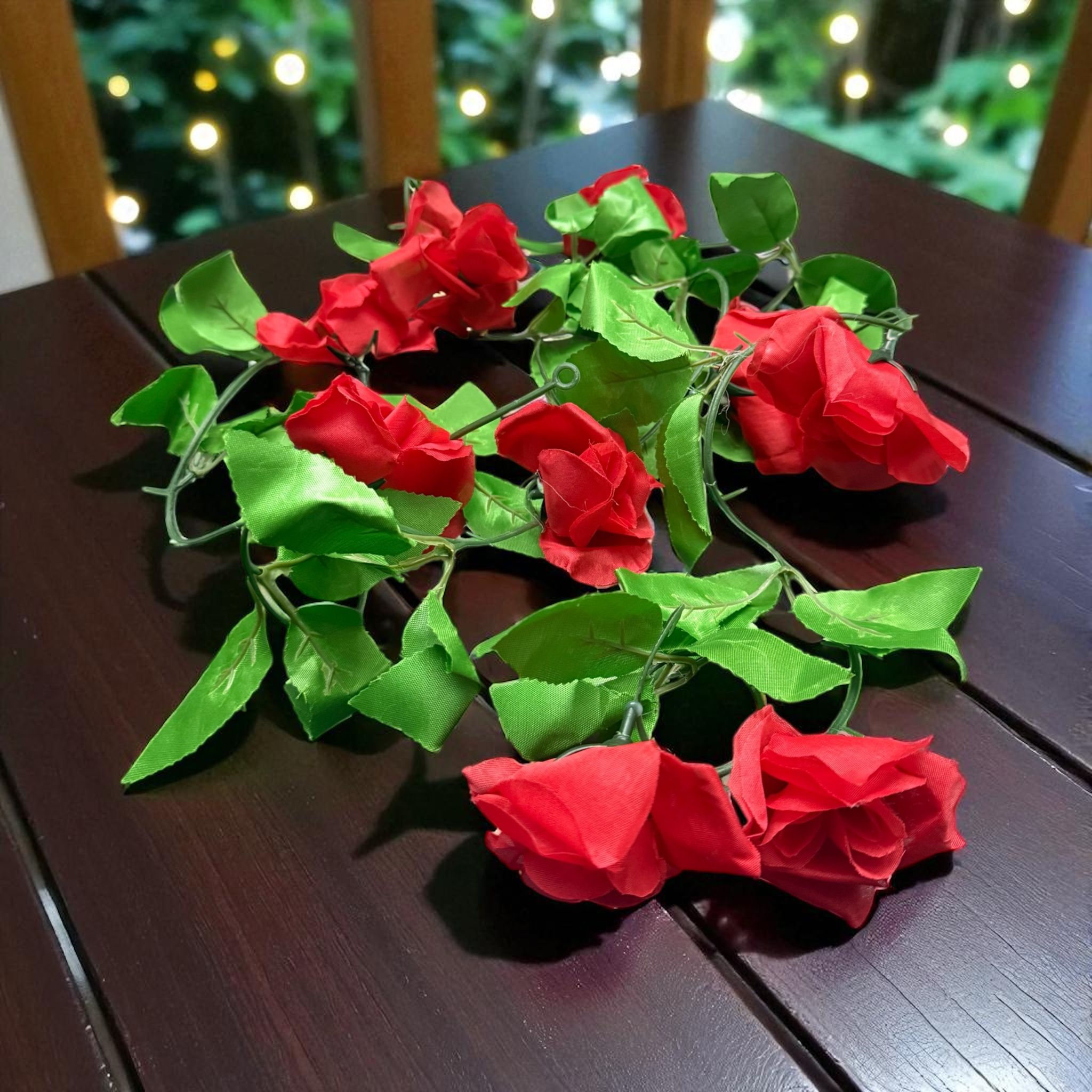 Guirnalda Rosa artificial 2.6m 9 rosas Estrealla Deco - Imagen 7