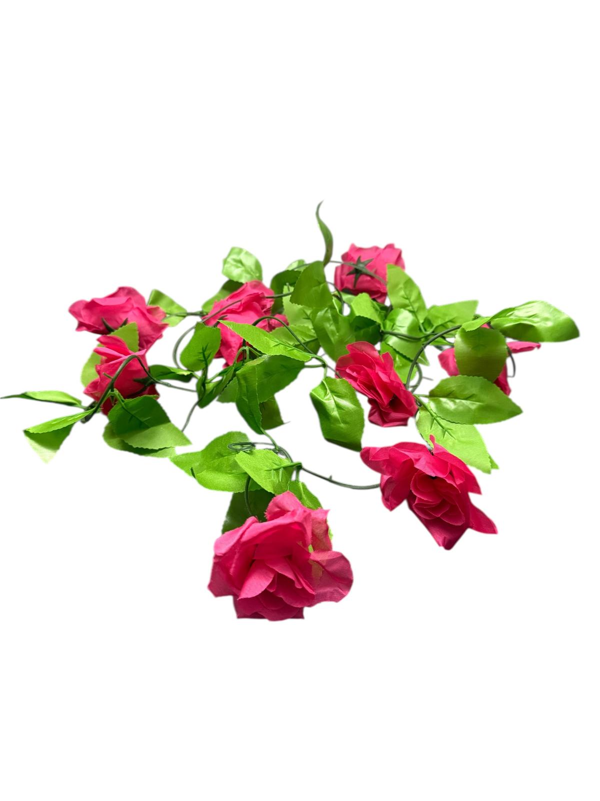 Guirnalda Rosa artificial 2.6m 9 rosas Estrealla Deco - Imagen 2