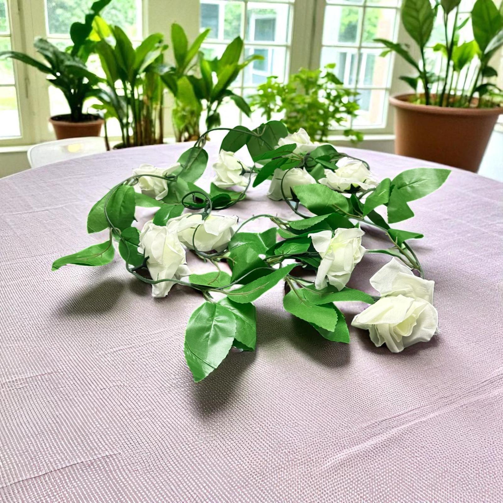 Guirnalda Rosa artificial 2.6m 9 rosas Estrealla Deco - Imagen 14