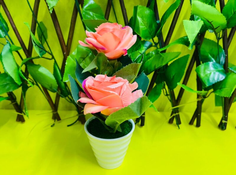 Maceta con rosas - Imagen 3