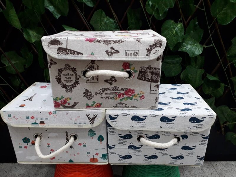 Caja organizadora estampada