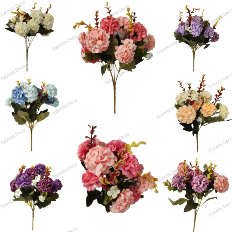 Ramo Hortensia Artificial x 10