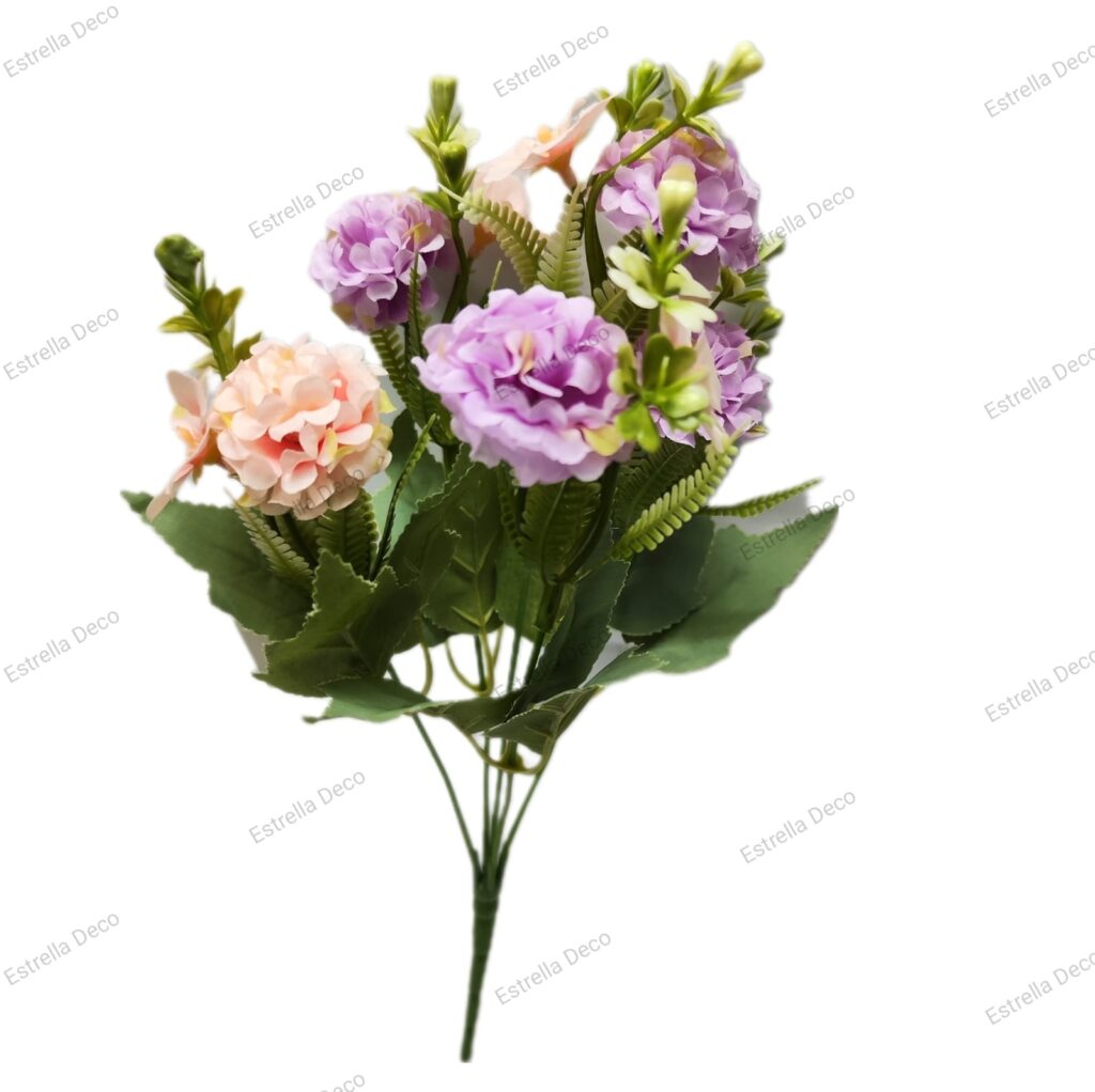 Ponatia Flores Artificiales De Color Borgoña, Combinación De Flores De