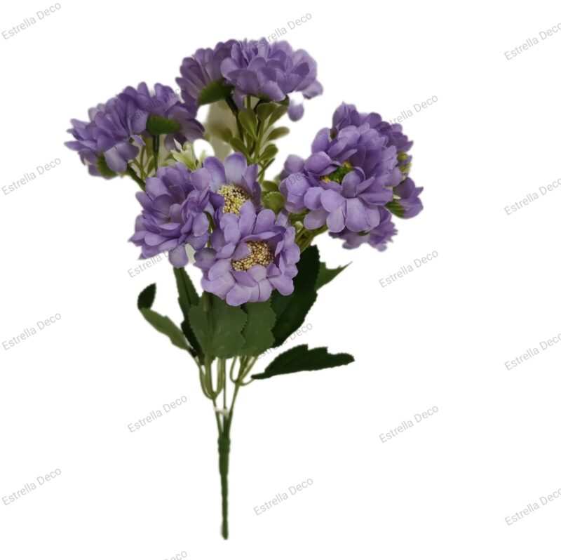 Ramo margarita artificial trae 15 flores - Imagen 5