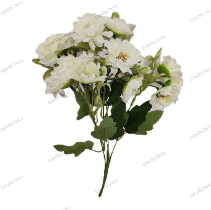 Ramo margarita artificial trae 15 flores - Imagen 13