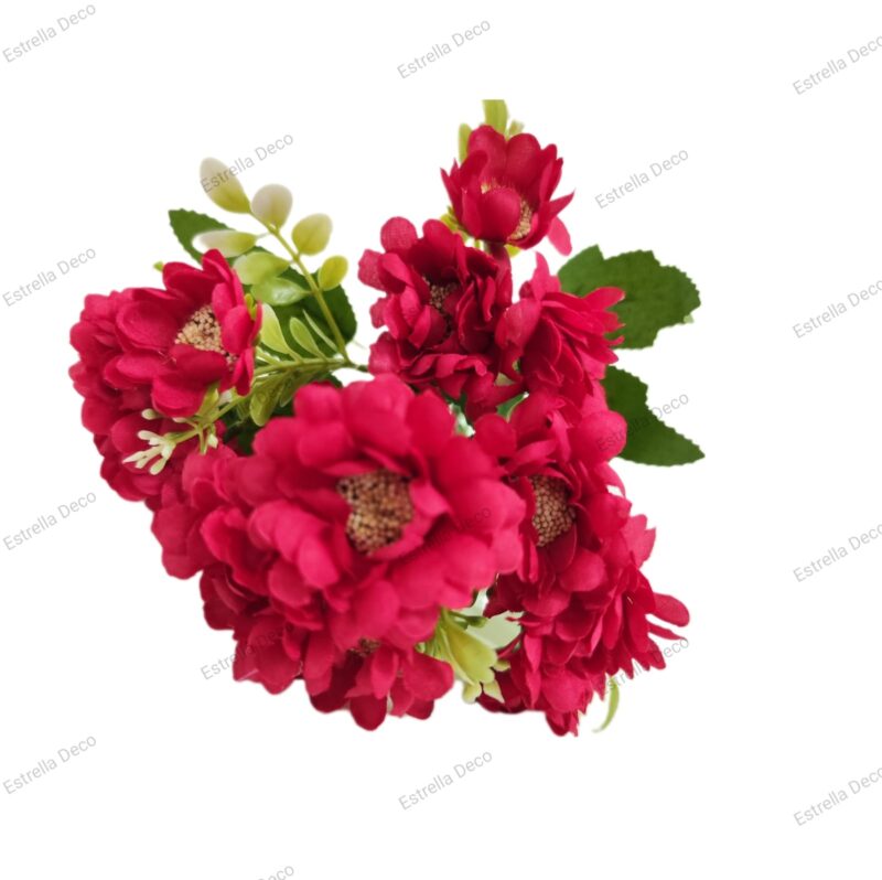 Ramo margarita artificial trae 15 flores - Imagen 9