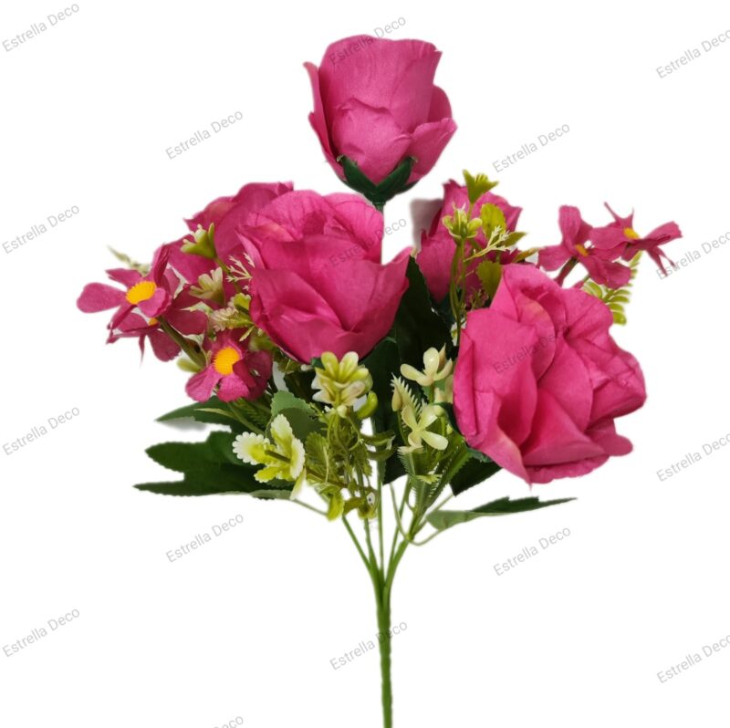 Ramo pimpollo Artificial Trae 5 flores - Imagen 2