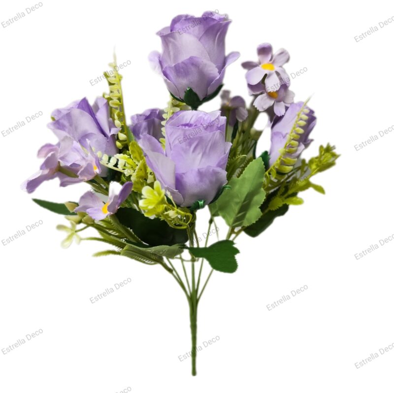 Ramo pimpollo Artificial Trae 5 flores - Imagen 4