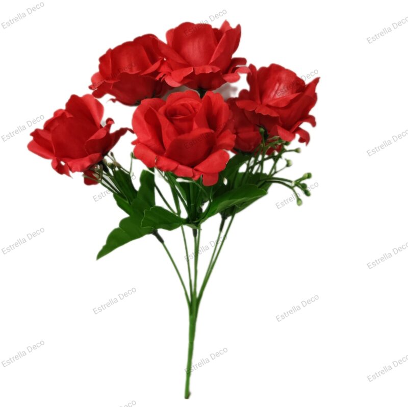 Ramo rosa artificial x 6 - Imagen 2