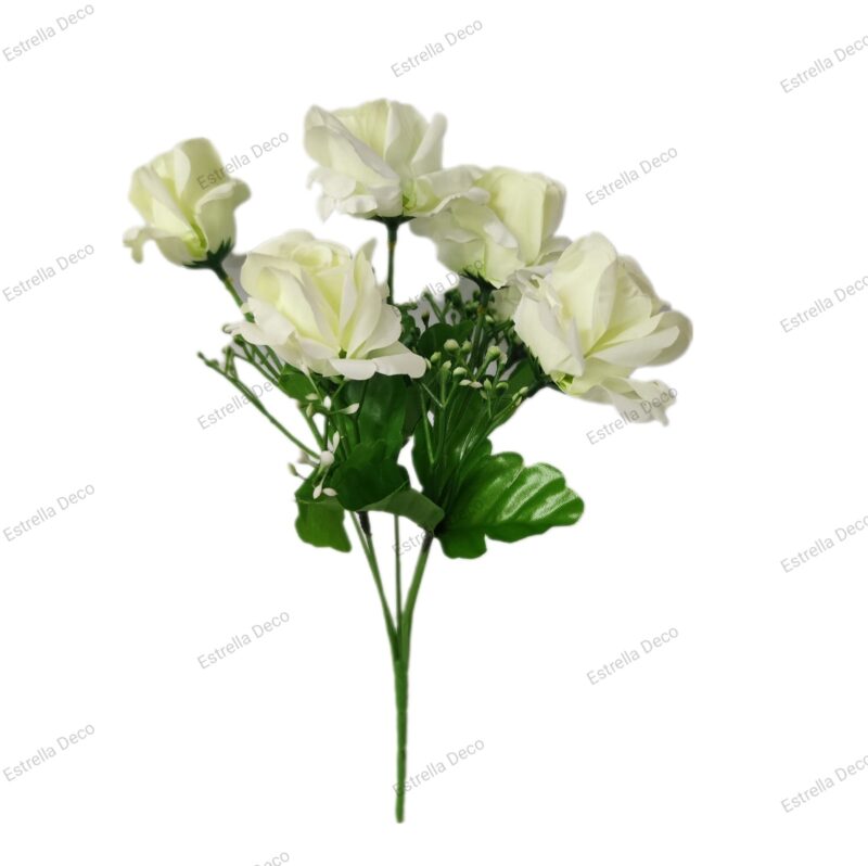 Ramo rosa artificial x 6 - Imagen 7
