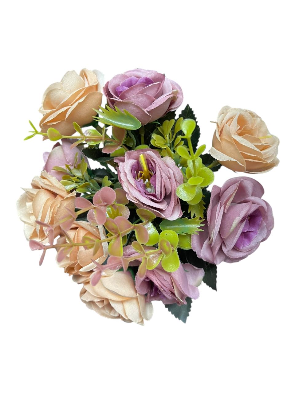 Ramo Rosa Artificial x 10 Flores Estrella Deco - Imagen 6