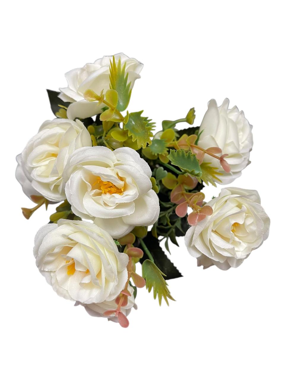 Ramo Rosa Artificial x 10 Flores Estrella Deco - Imagen 4