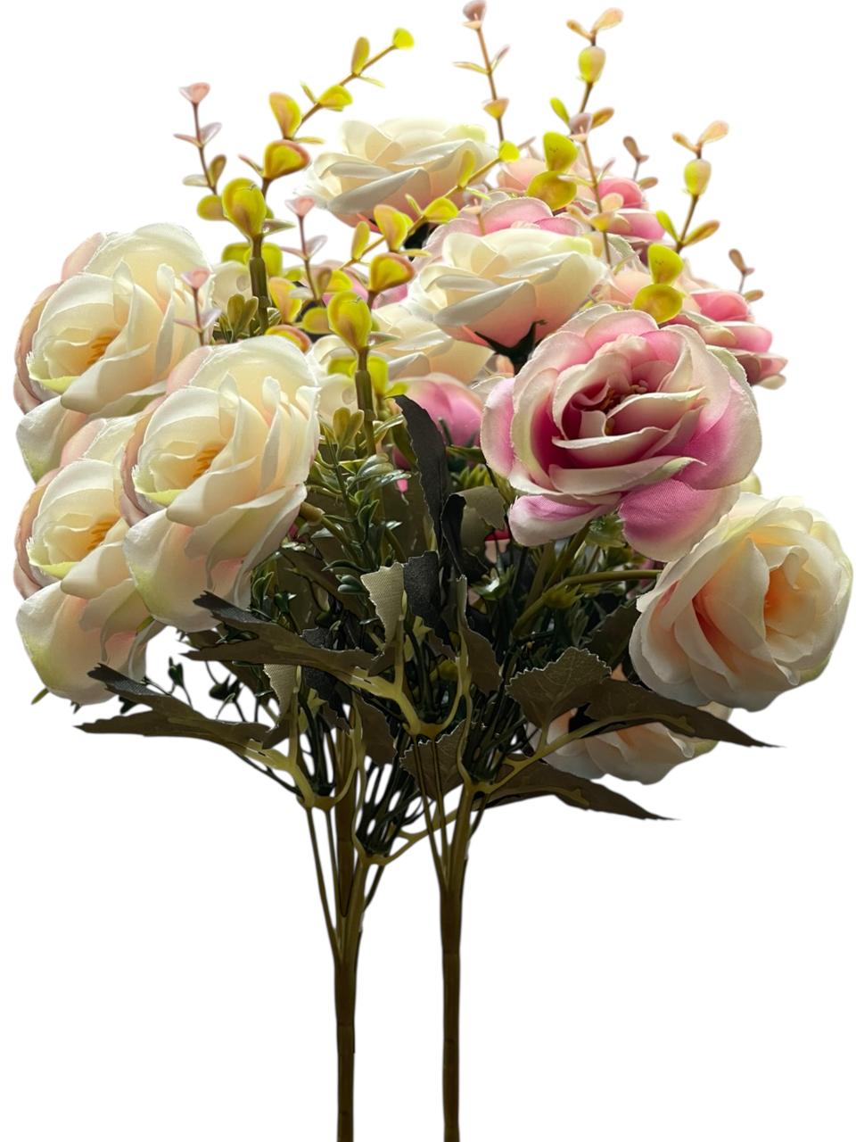 Ramo Rosa Artificial x 10 Flores Estrella Deco - Imagen 12