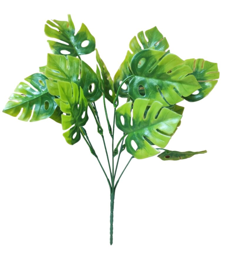 Ramo hoja monstera plastico - Imagen 3
