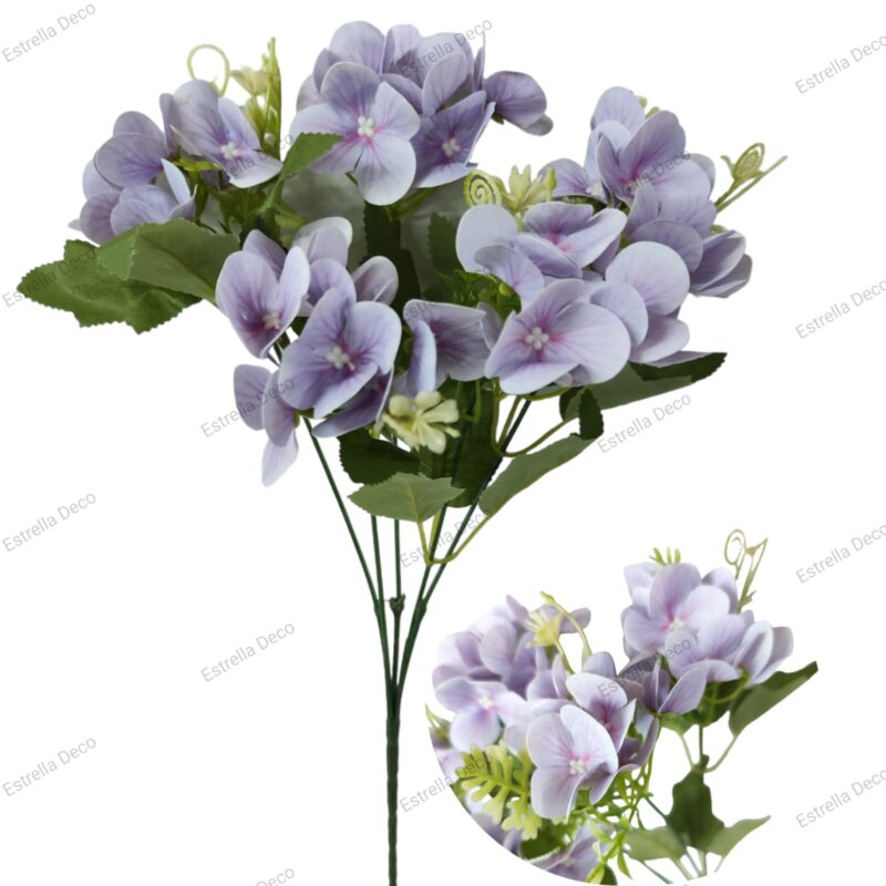 Ramo flor hortensia x35 flores PLASTIFICADO - Imagen 4