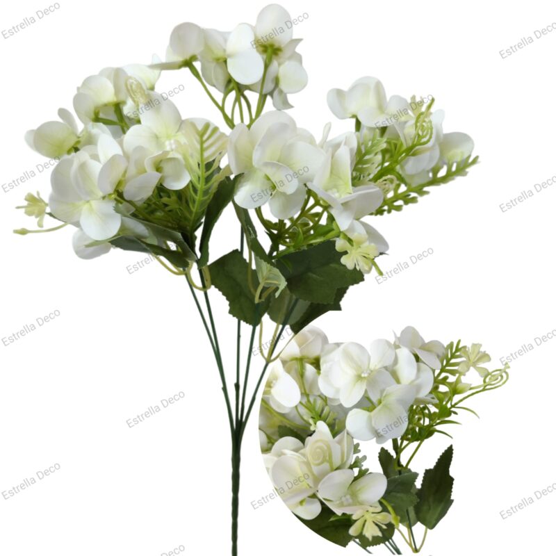 Ramo flor hortensia x35 flores PLASTIFICADO - Imagen 7