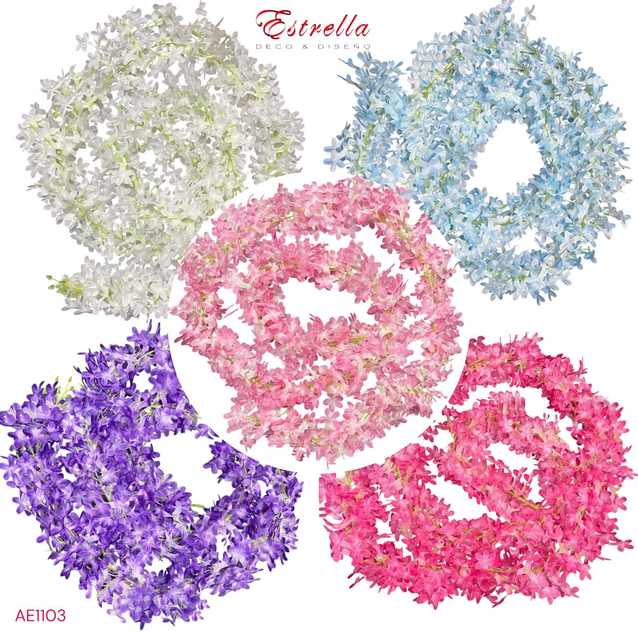 Guirnaldas Flor de Glicina x2m Estrella Deco