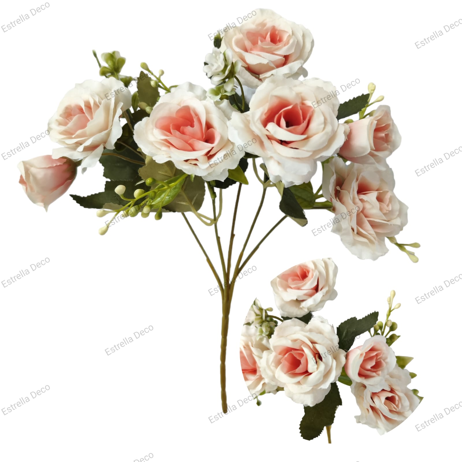 Ramo rosa 5 rosas + 2 pimpollos - Imagen 5