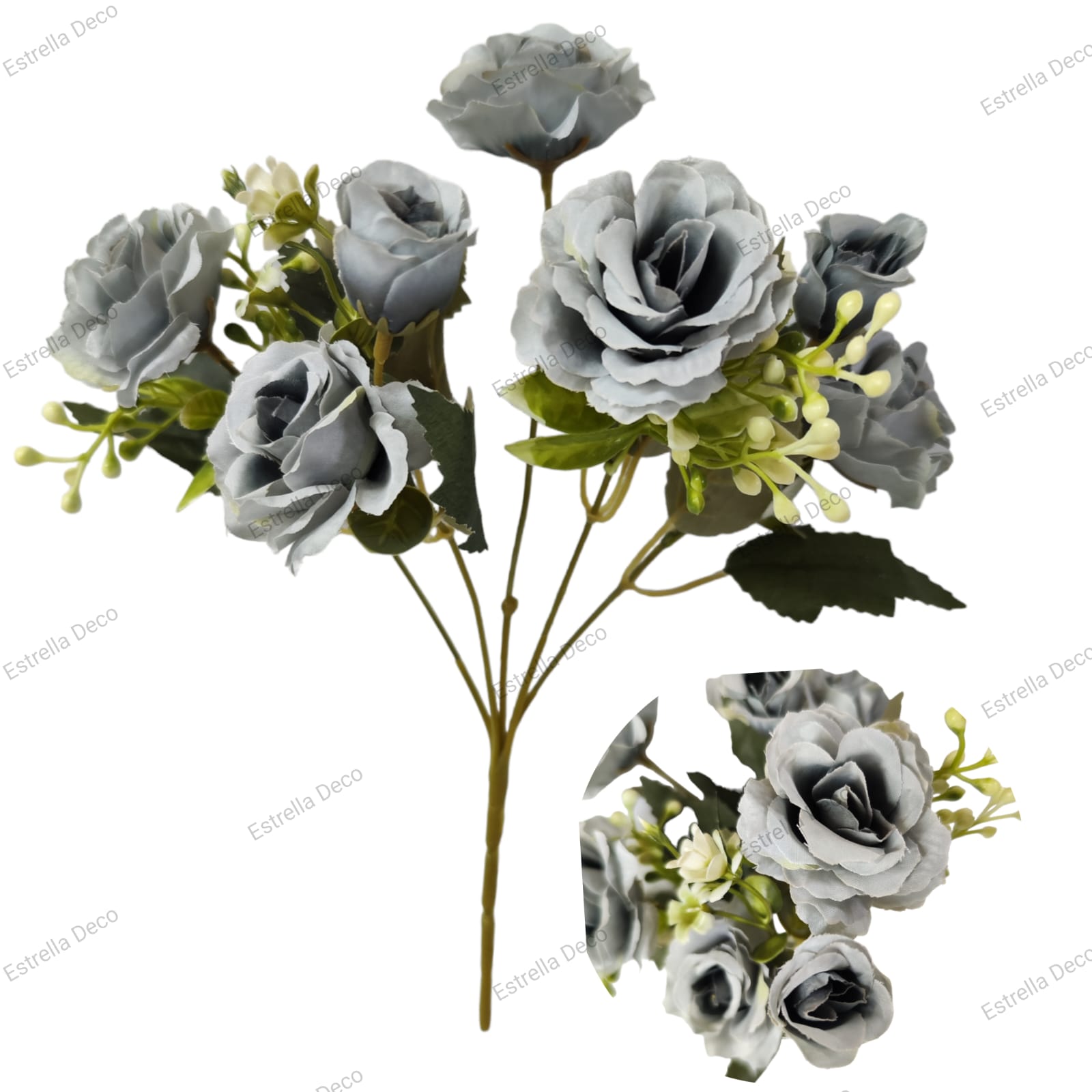 Ramo rosa 5 rosas + 2 pimpollos - Imagen 6