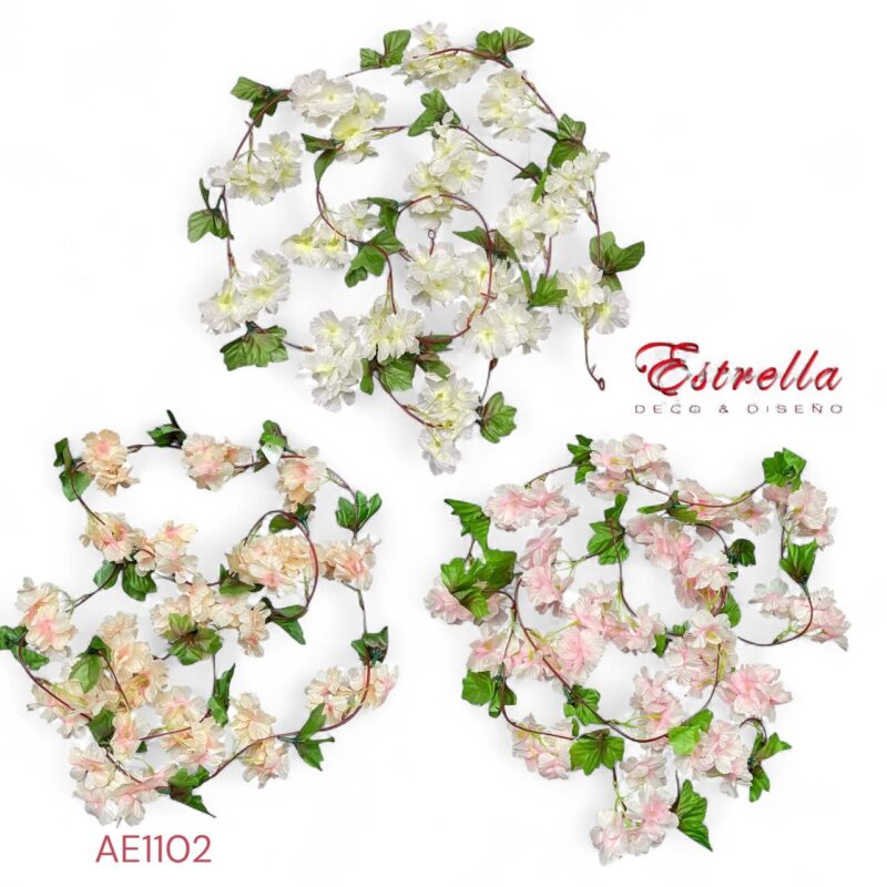 Guirnalda Flor de Cerezo Artificial  2.2m Estrella Deco