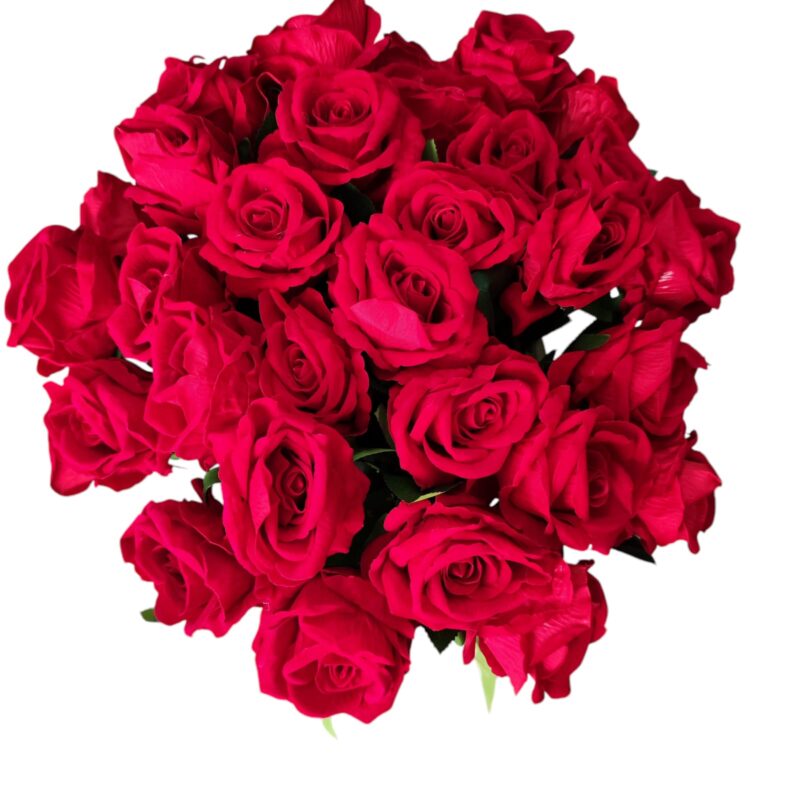Vara rosa roja individual tela terciopelo - Imagen 3
