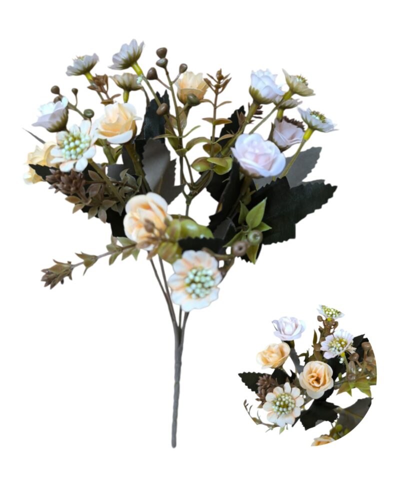 Ramo flores otoñal 8 rositas y 8 margaritas - Imagen 6