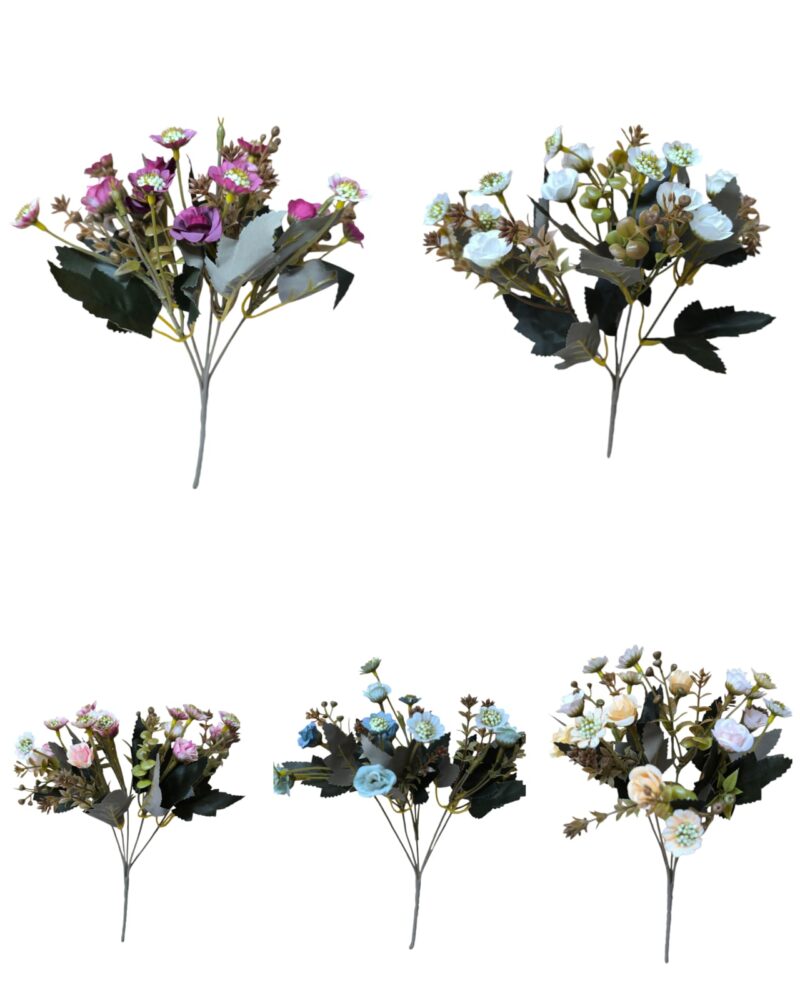 Ramo flores otoñal 8 rositas y 8 margaritas