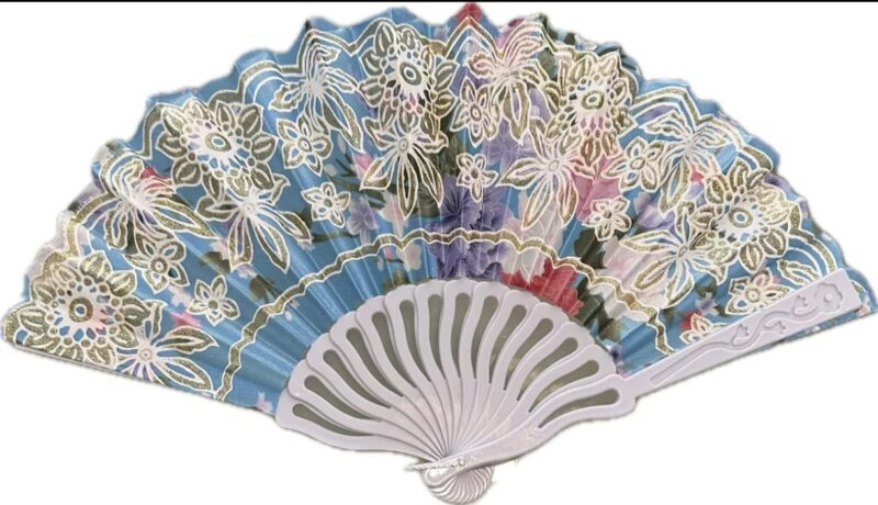 Pack de 12 Abanicos plastico c/tela - Imagen 3