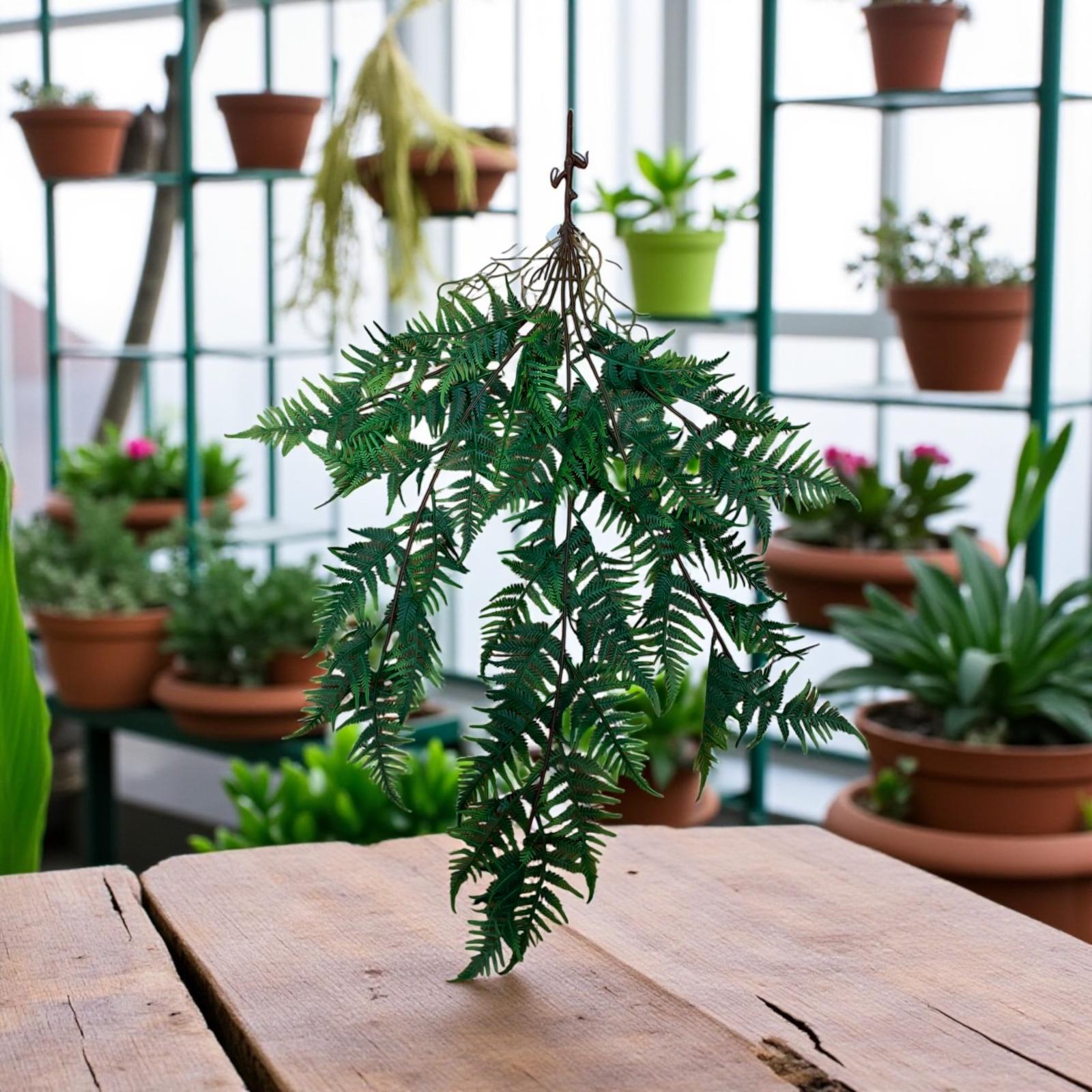 Ramo Hoja Helecho Colgante Artificial Estrella Deco - Imagen 8