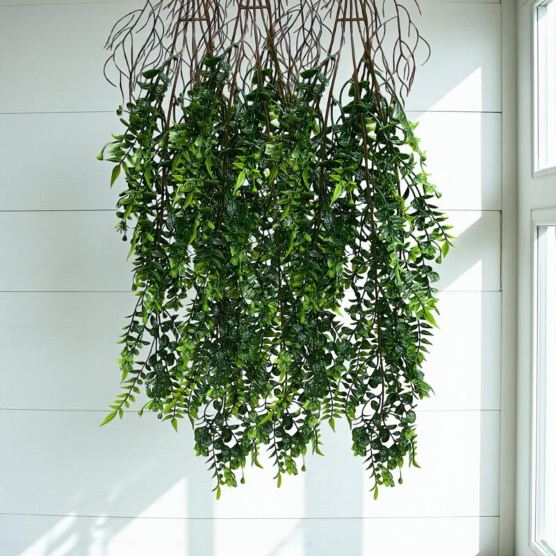 Ramo Hojas Verde Colgante Artificial Jardin Vertical 82cm