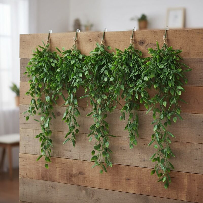 Planta Colgante Artificial Enredadera Decoración Hogar Balcón Living Realista 75cm