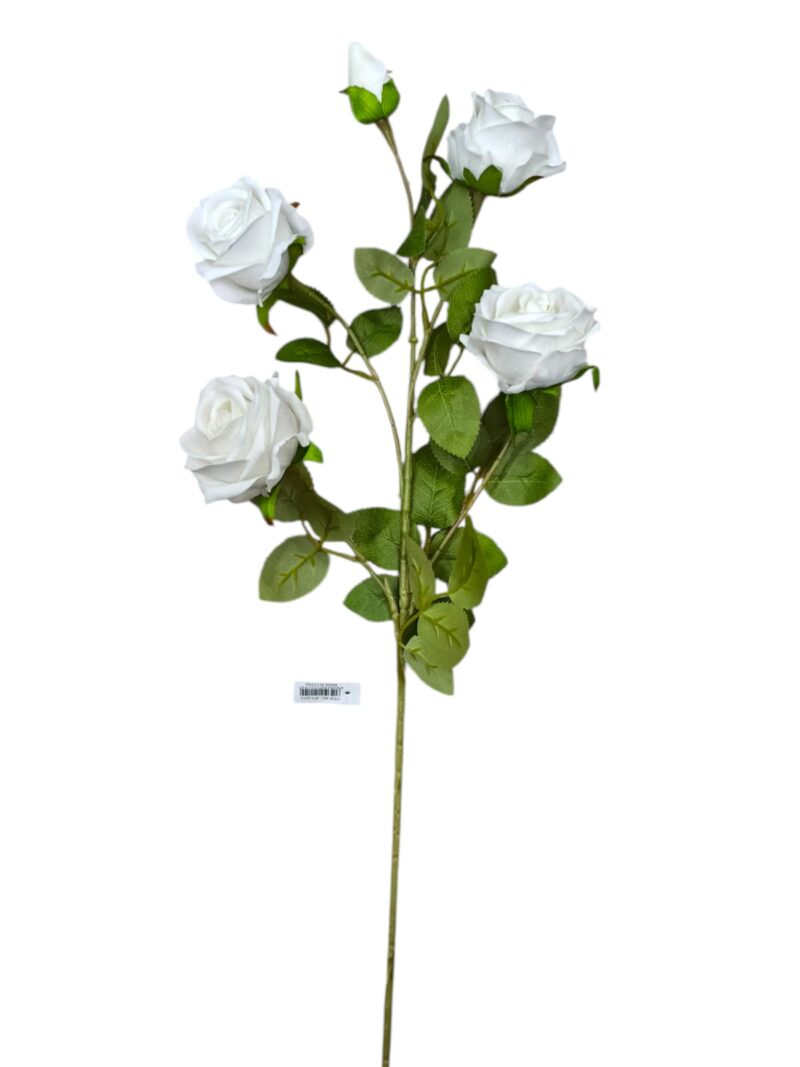 Vara flor rosa terciopelo 4 rosas + 1 pimpollo - Imagen 8