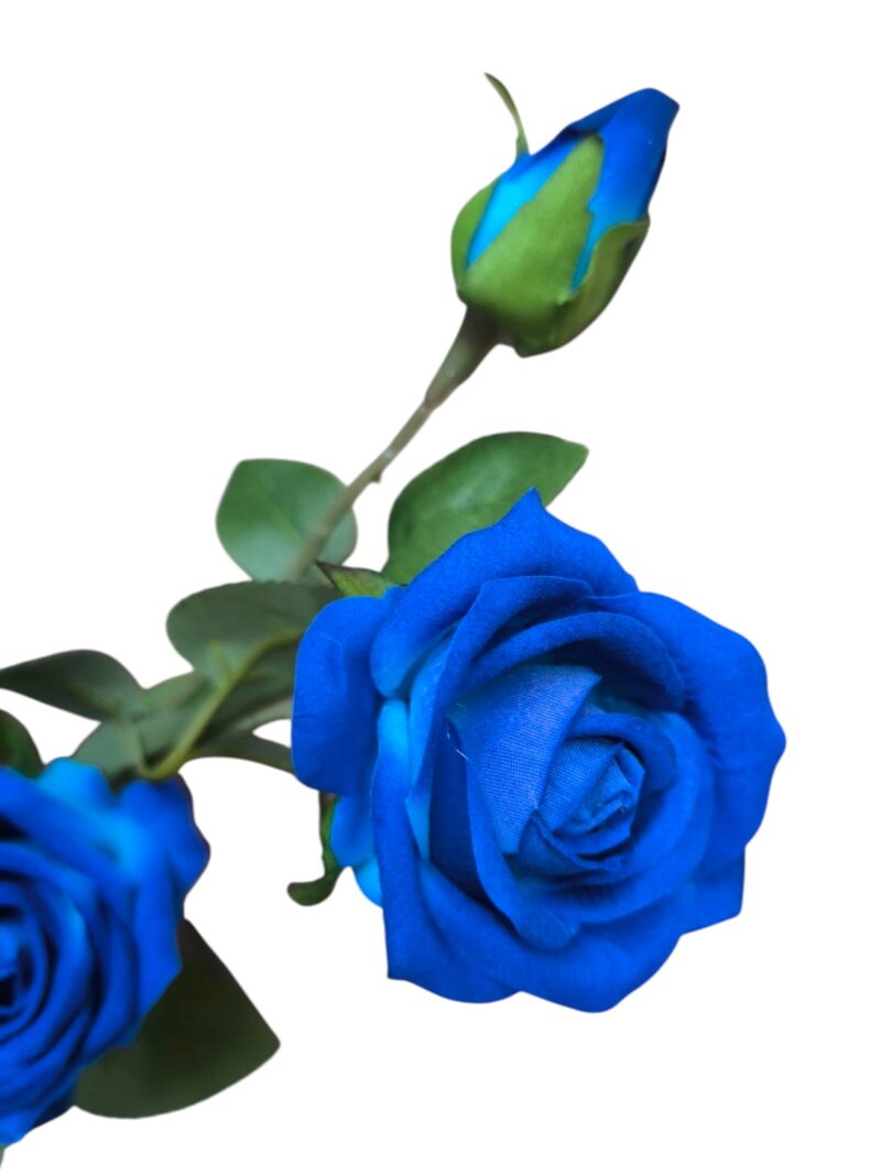 Vara flor rosa terciopelo 4 rosas + 1 pimpollo - Imagen 13