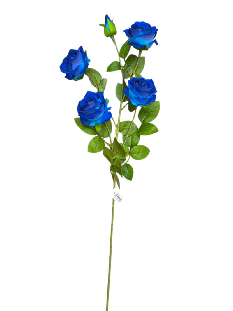 Vara flor rosa terciopelo 4 rosas + 1 pimpollo - Imagen 14