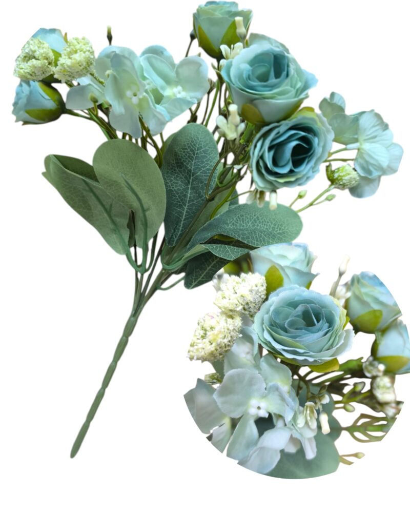 Ramo flores camelias 6 flores +10margaritas - Imagen 2