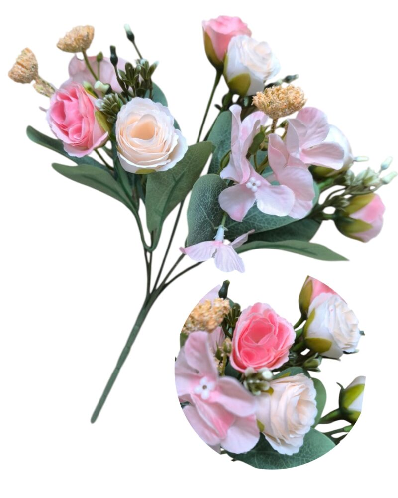 Ramo flores camelias 6 flores +10margaritas - Imagen 3