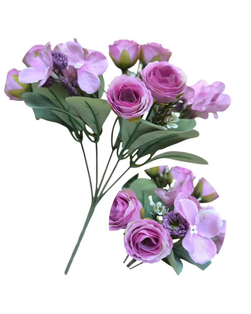 Ramo flores camelias 6 flores +10margaritas - Imagen 5