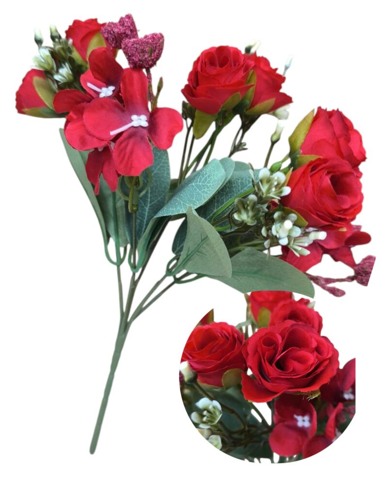 Ramo flores camelias 6 flores +10margaritas - Imagen 8