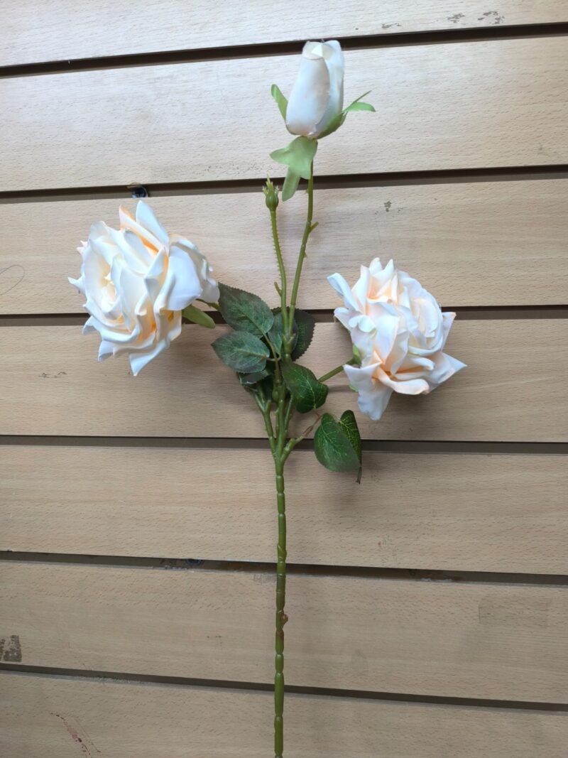 Vara rosa 72cm alto (2 rosa + 1 pimpollo) - Imagen 4