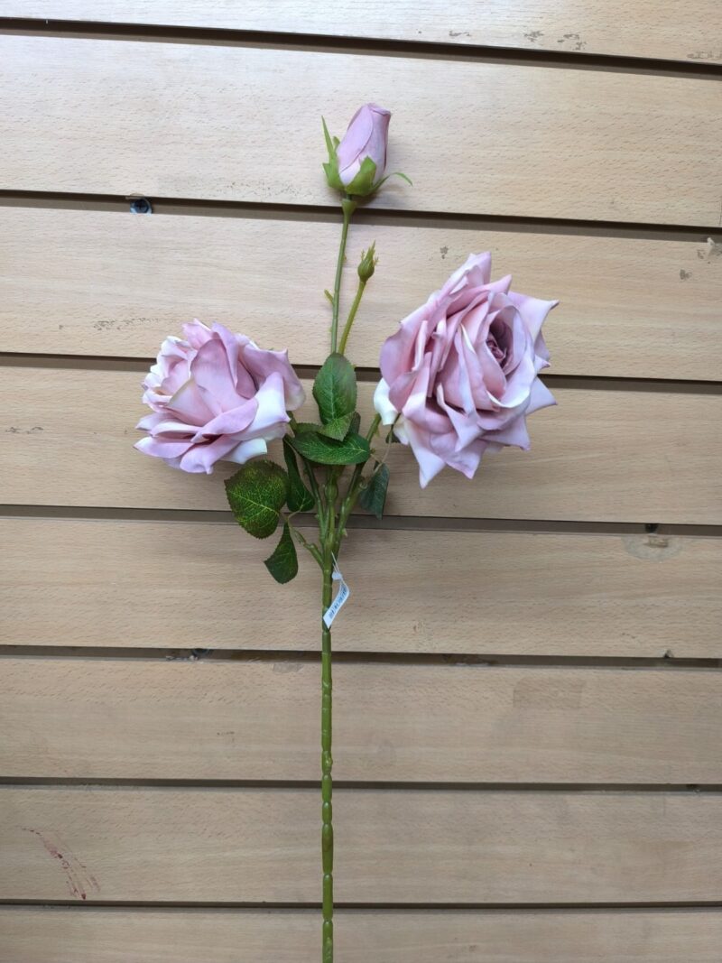 Vara rosa 72cm alto (2 rosa + 1 pimpollo) - Imagen 7