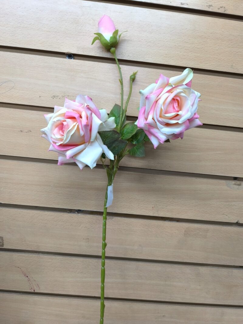 Vara rosa 72cm alto (2 rosa + 1 pimpollo) - Imagen 8