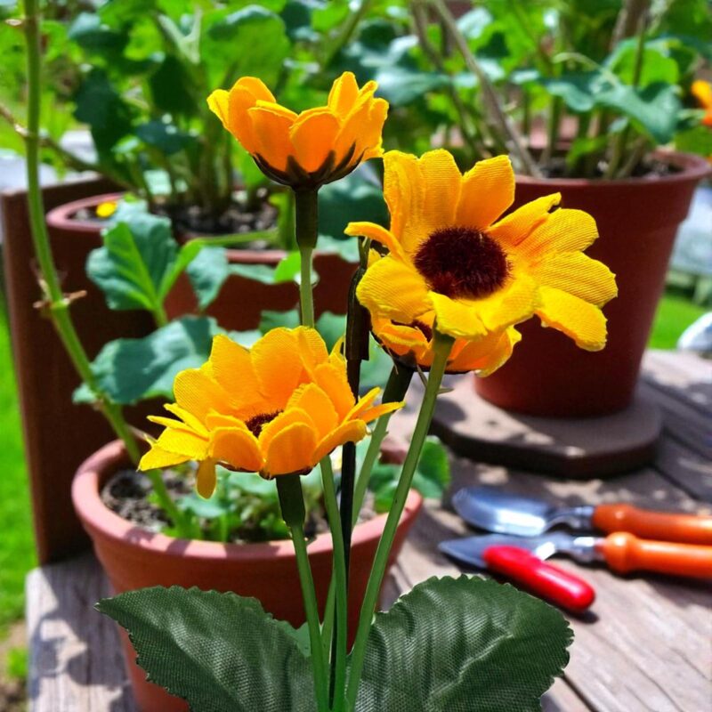 Girasoles chico en ramo - Imagen 5