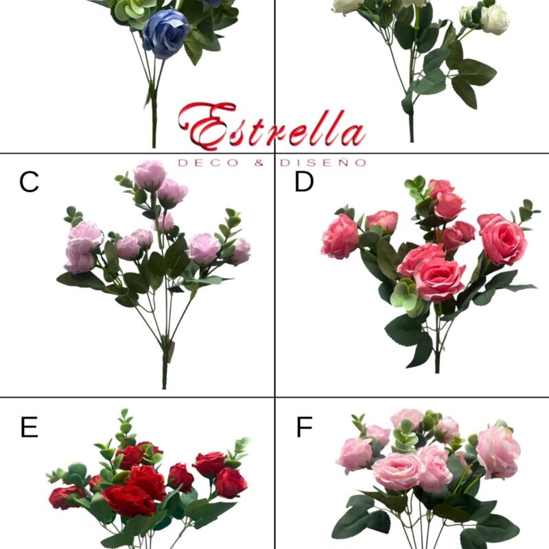 Ramos rosas x 8 cabecitas