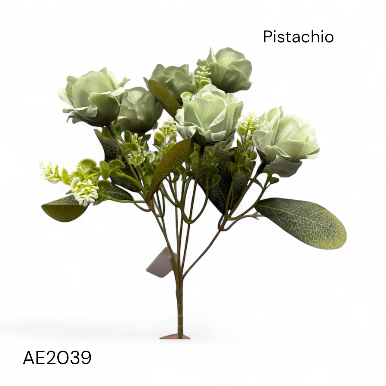 Ramo Rosa Artificial Realista Color Pastel x5 Cabecitas Estrella Deco - Imagen 4