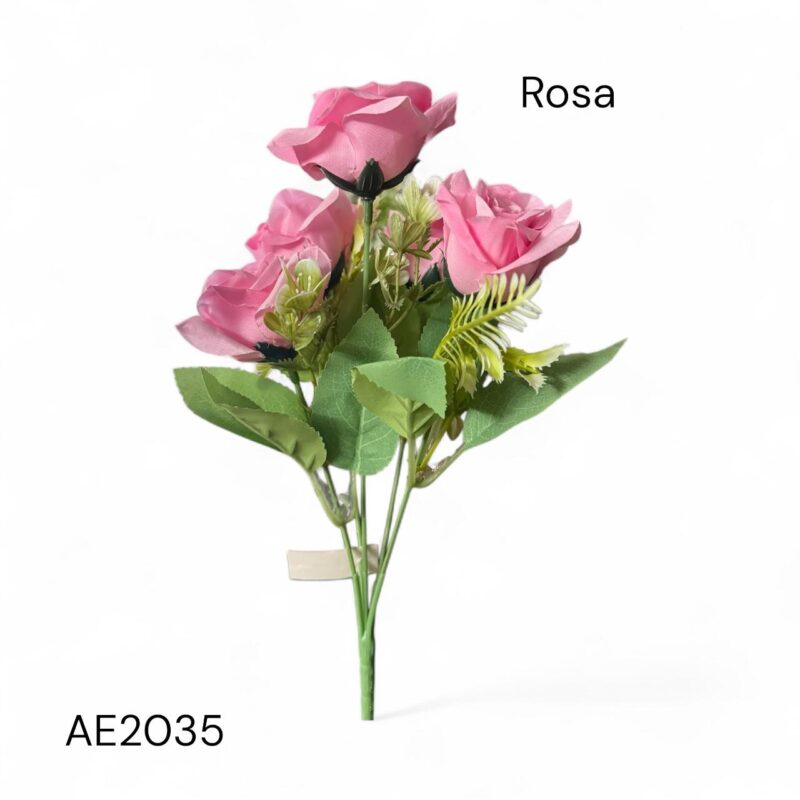 Ramos rosas x5 cabecitas - Imagen 2