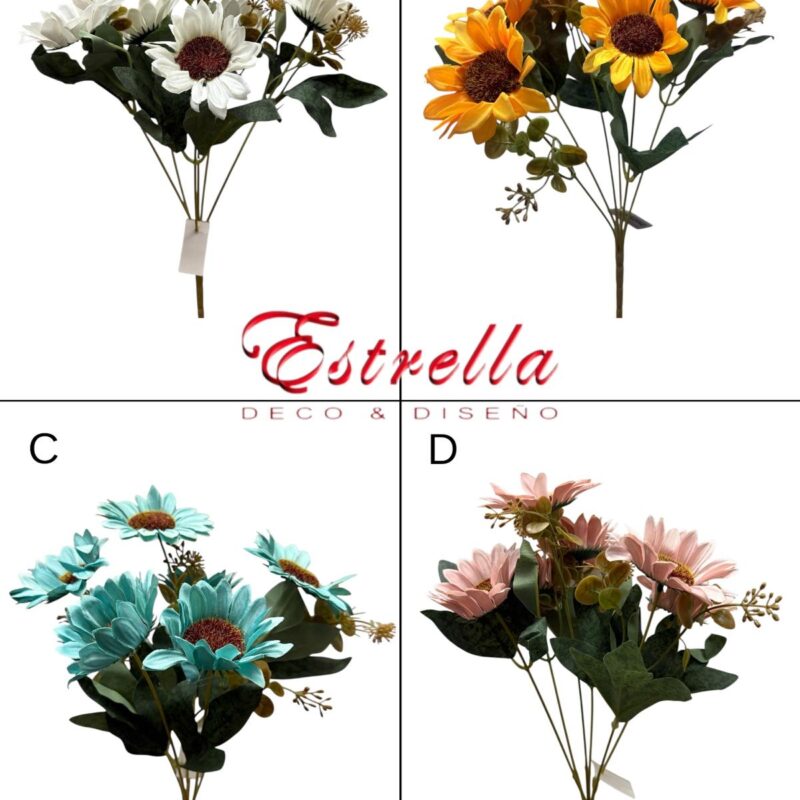 Ramos girasoles grandes x6 cabecitas