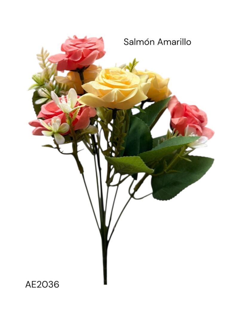 Ramo rosas con relleno bitono x7 cabecitas - Imagen 6
