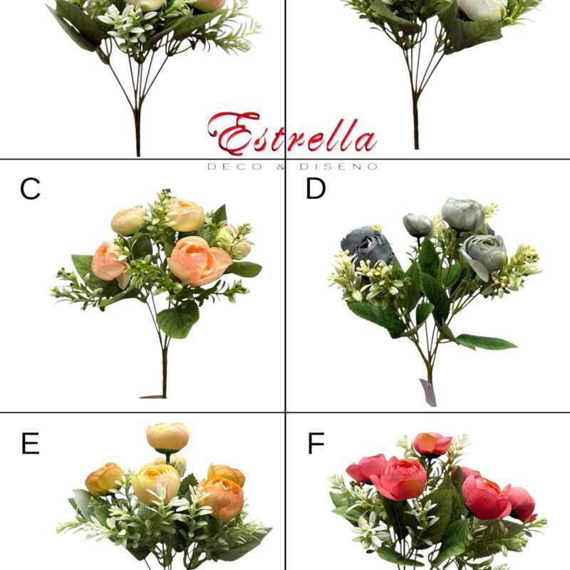 Ramos Camelia x6 flores con relleno