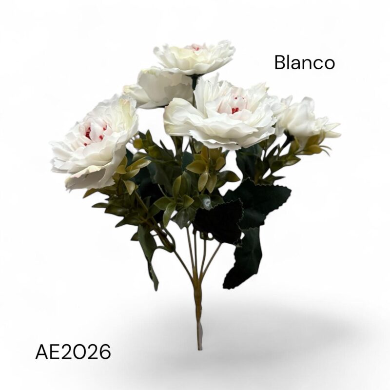 Ramo Peonias Artificiales x5 cabecitas Estrella Deco - Imagen 5