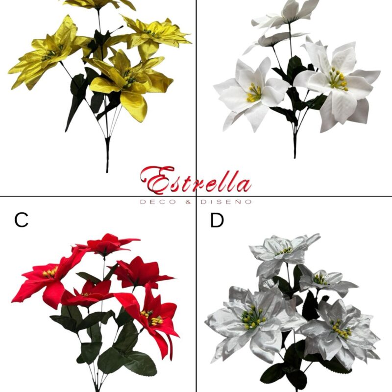 Ramo Estrella Federal Artificial x5 Cabecitas Estrella Deco